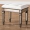 Baxton Studio Marielle Hollywood Style Off White Mirrored Ottoman Bench 150-9182 - alternate 6